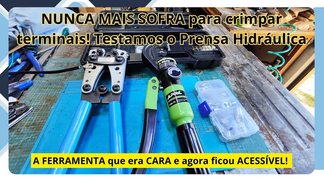 Prensa Terminais Hidráulico (4-70mm): Comparando com o Manual - EP599
