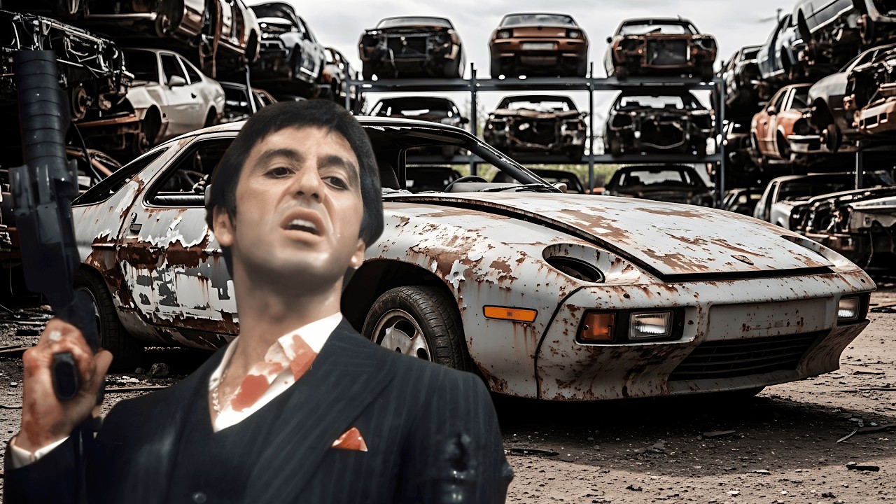 Scarface Inspired Porsche 928 1980 ASMR Car Restoration Satisfying Detail Rebuild