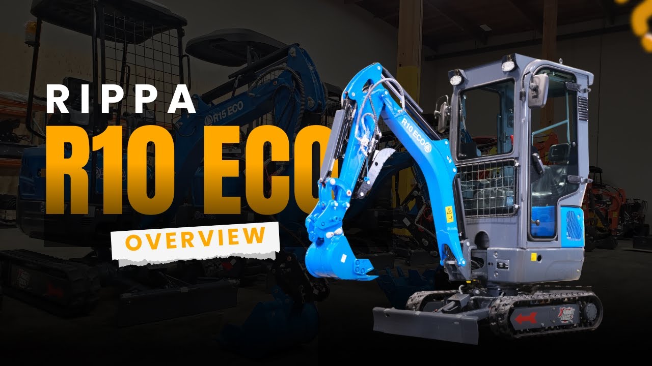 Rippa R10 Eco with Enclosed Cab Kubota Diesel Mini Excavator Overview | Best Seedling LLC