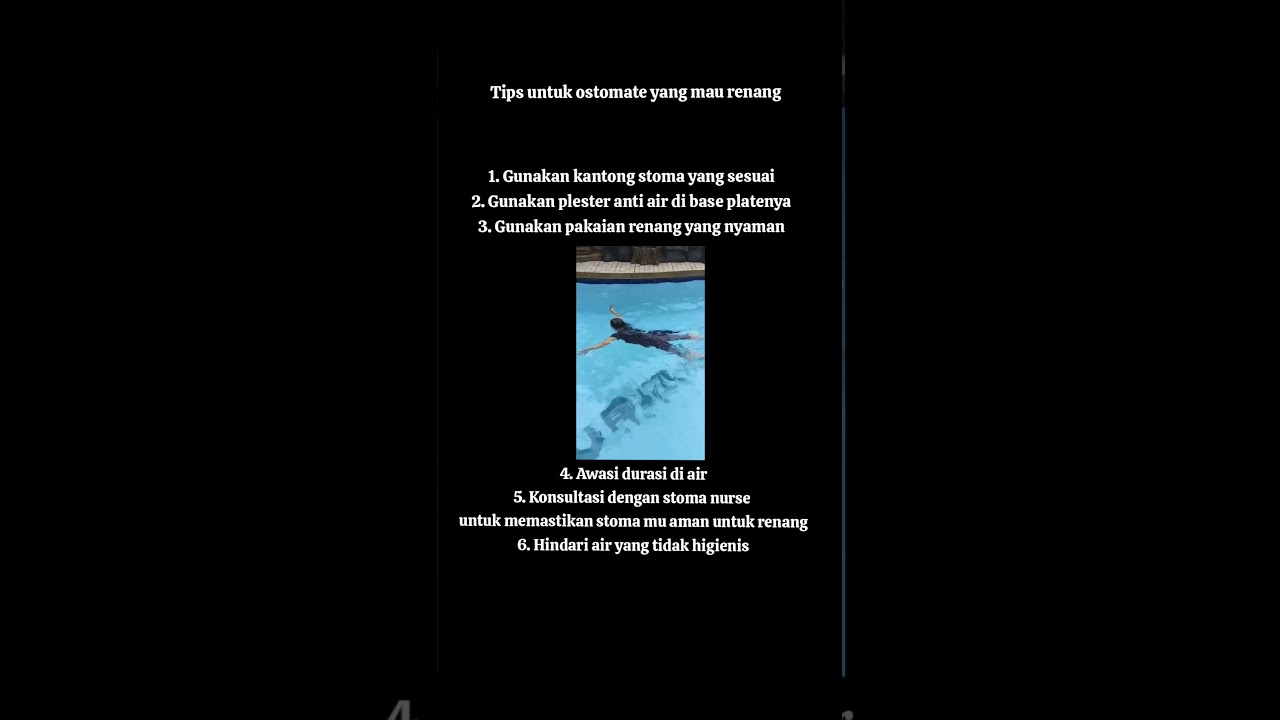 Tips renang untuk ostomate #stoma #ostomate #ostomybag #ostomybag #viralvideo #education #trending