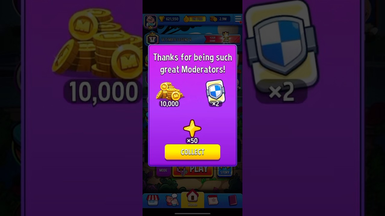 OMG! 10,000 Coins+2 Shield + x50 Star ⭐ Thank You ❤️&zwj;🔥 Match Masters