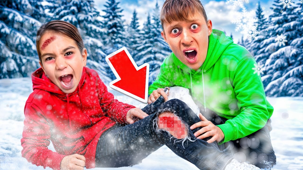 KLEINER JUNGE hatte einen UNFALL im SCHNEESTURM!😱