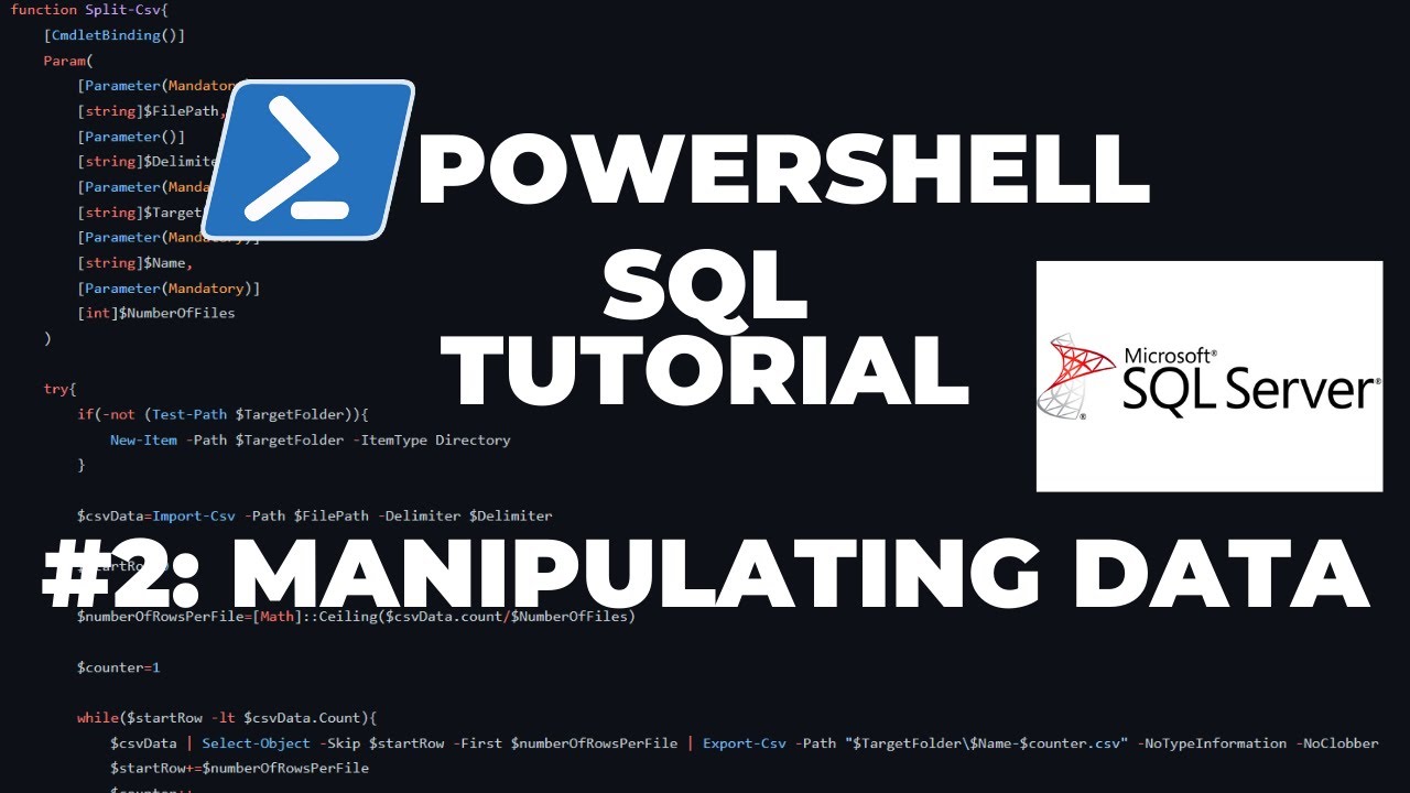 Учебное пособие по PowerShell SQL, часть 2: Манипулирование данными