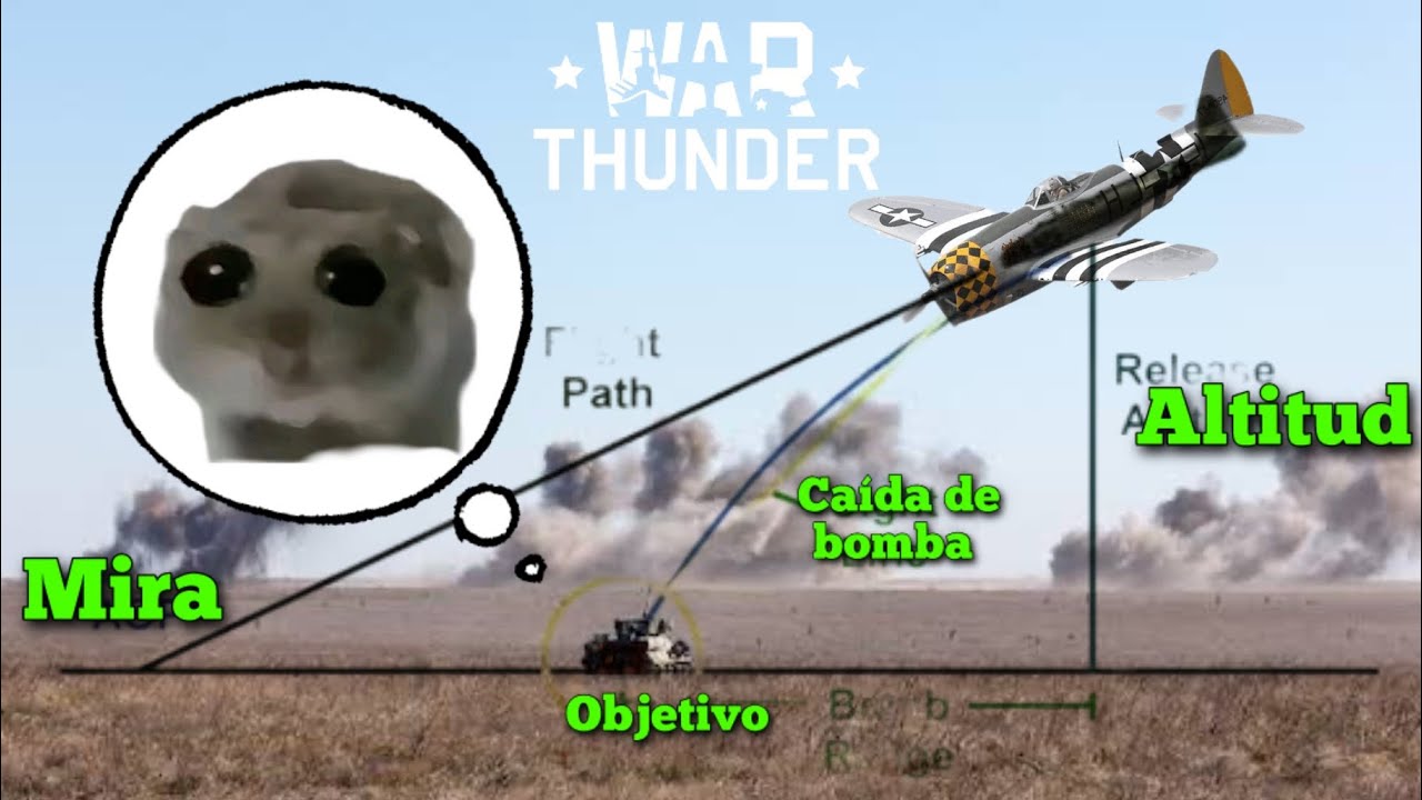 Como soltar BOMBAS con aviones de hélice: WAR THUNDER