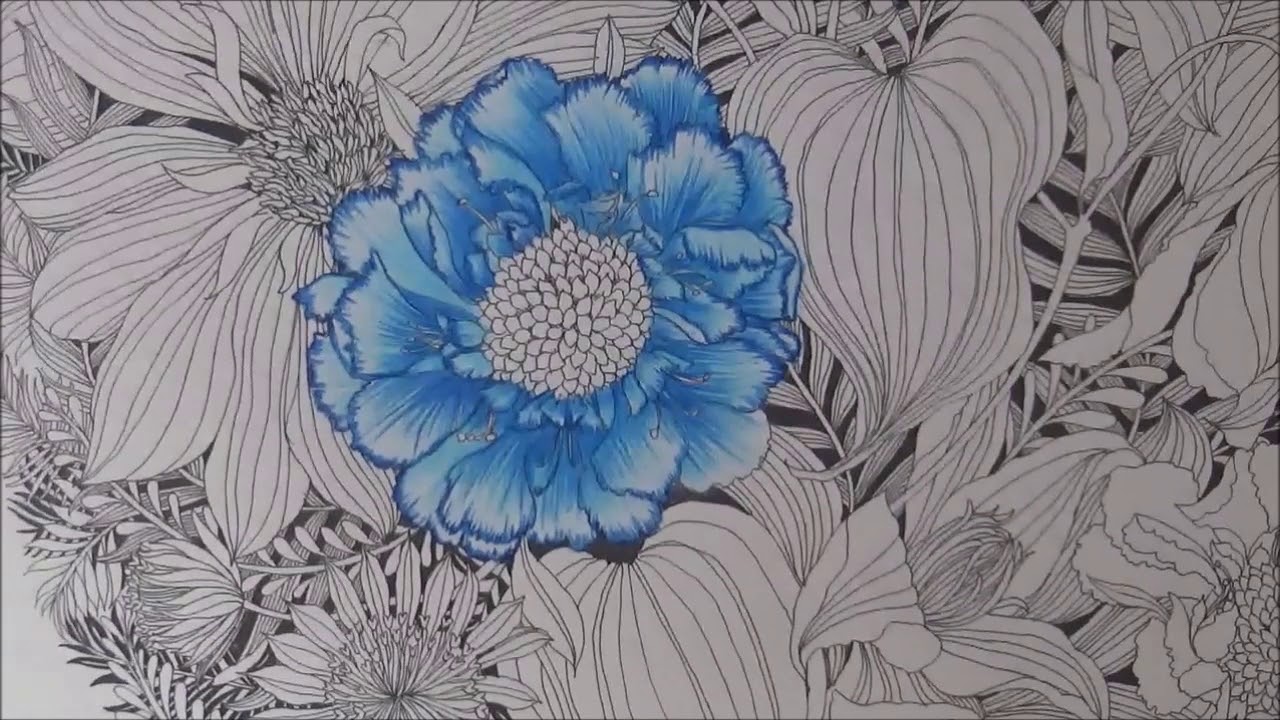 FLORIBUNDA - PART 1 January Calendar Coloring Book Page with Lisa Brando