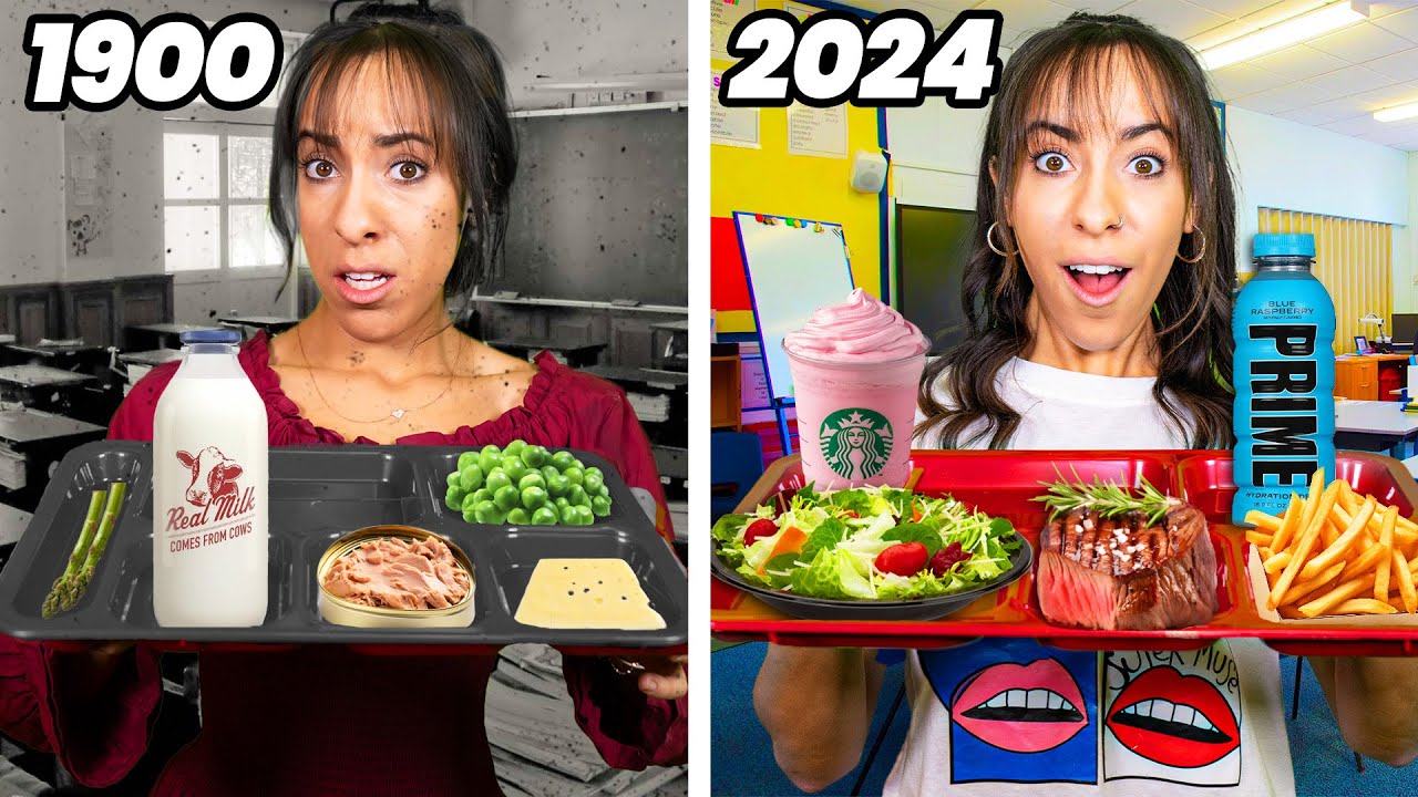 Eating 100 Years of School Lunches!!