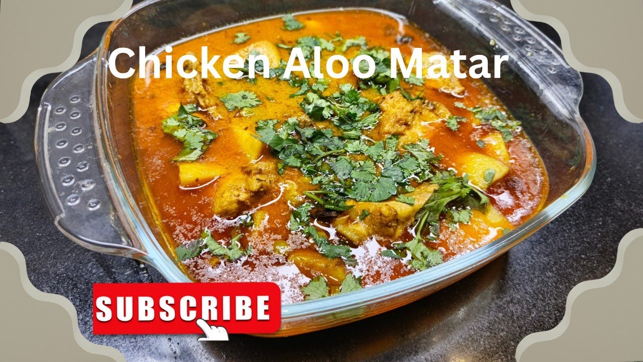 Chicken Aloo Matar / How to make chicken aloo matar