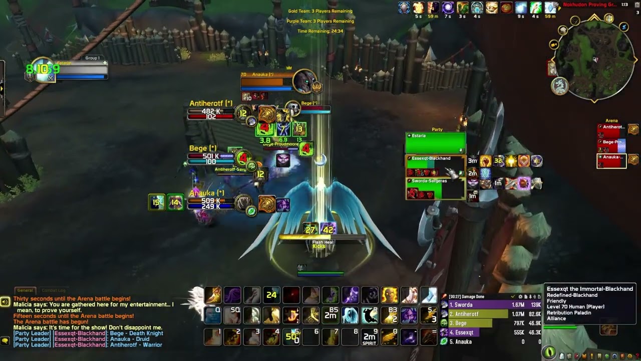1800 Rating in One Day: Holy Priest Arena Battles - Match #73 | WoW PVP Highlights