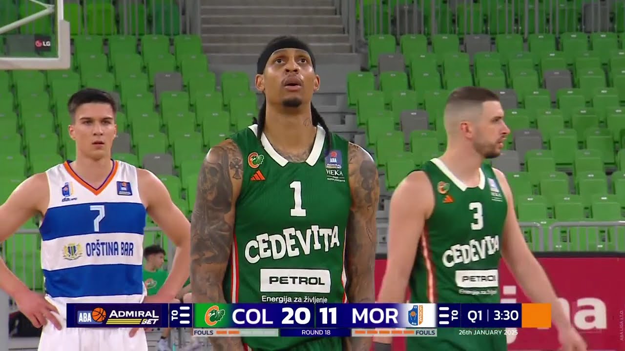 AdmiralBet ABA League 2024/25, Round 18 match: Cedevita Olimpija – Mornar-Barsko zlato (26.1.2025)