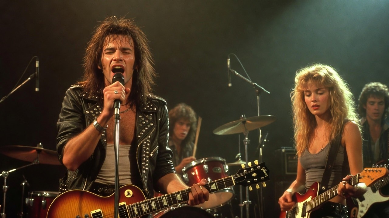 Midnight on the Radio 80s Classic Rock Ballad Official Music Lyric Video
