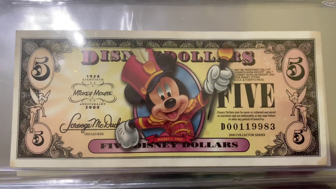 2020 Disney Dollar Currency Collection