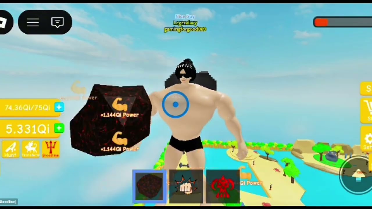 Getting stage 11 in No Limit Lifting Simulator | Roblox 