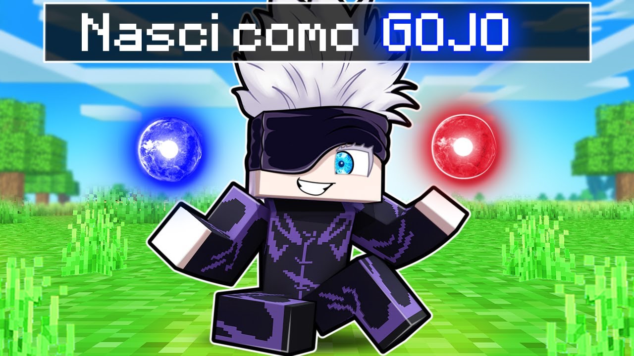RENASCI como GOJO LVL 9999+ no JUJUTSU KAISEN MINECRAFT