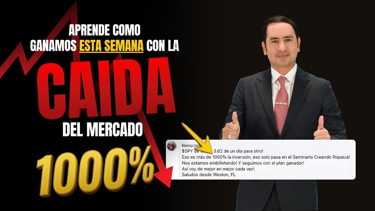 Aprende cómo GANAMOS con LA CAIDA de la bolsa de valores con Alejandro Cardona