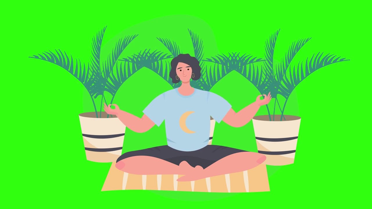 Everyday Yoga green Screen #fxgreenscreen #greenscreenanimation #yoga