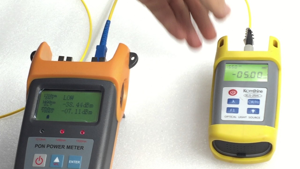 Use KomShine KPN 25 PON Power Meter to test the Optical Loss for PON FTTx/PON Network
