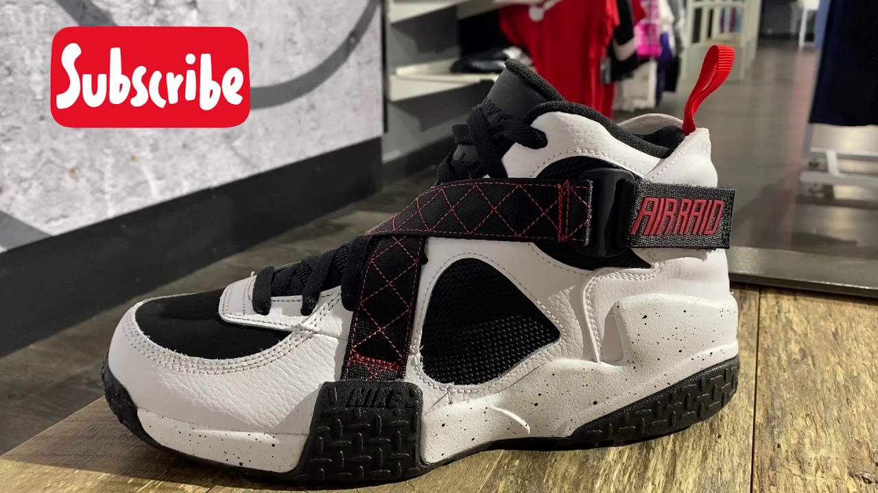 Nike Air Raid 2021 Retro Red White Black sneaker detailed look