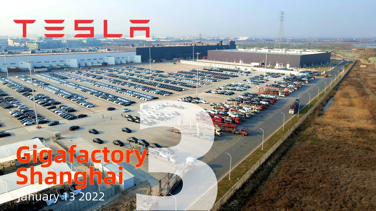 (January 13  2022) Tesla Gigafactory 3 Shanghai 4K Video
