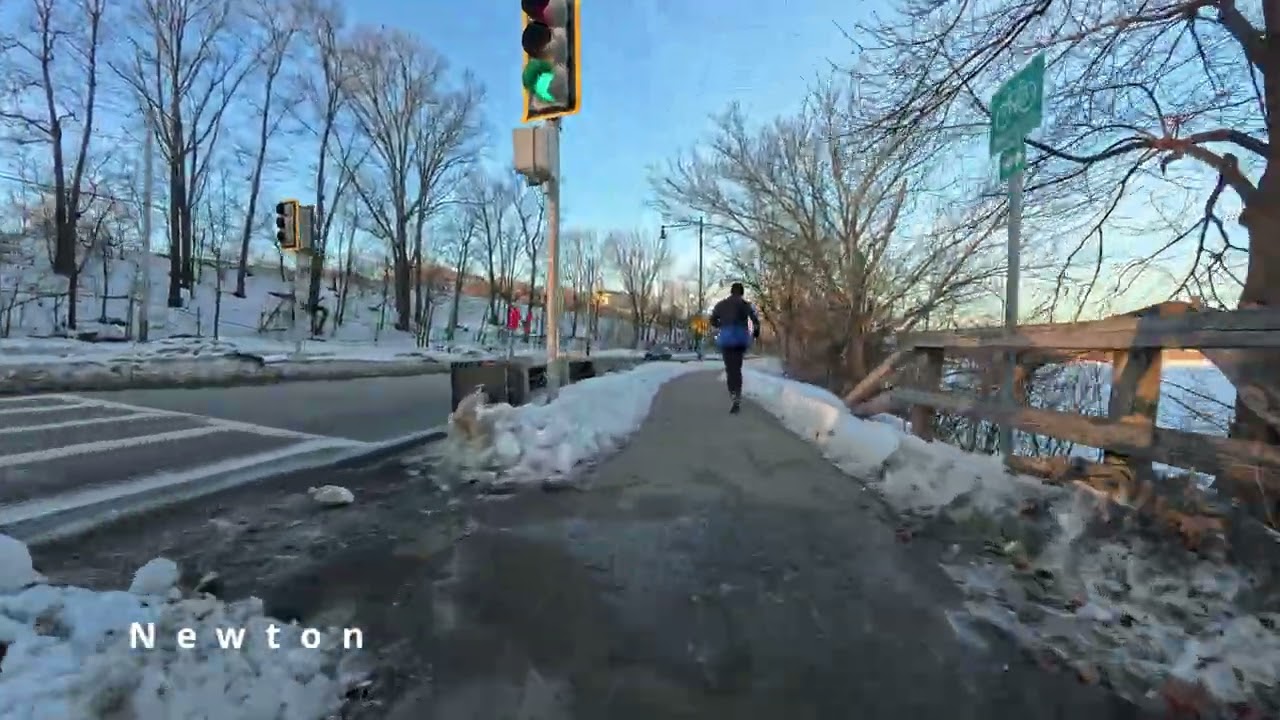 Winter Bike Commute out of Boston