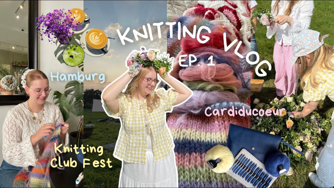 Strickvlog 🧶 Ich stricke mein 1. Projekt! Cardiducoeur, Knittingclub Fest & Roadtrip nach Hamburg 💗