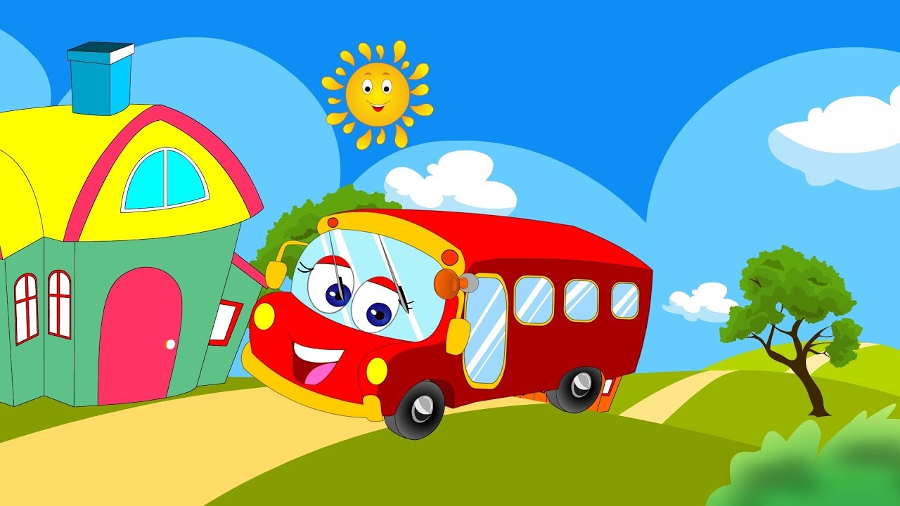 Wheels on the bus | Wheels on the bus go round and round | Nursery Rhyme
