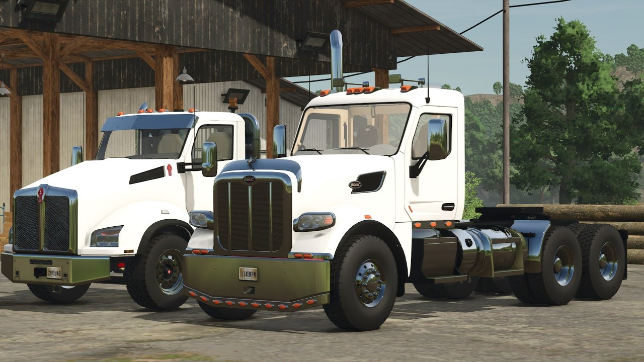 Вышел мод для Farming Simulator 25, включающий Kenworth T880 и Peterbilt 567.
