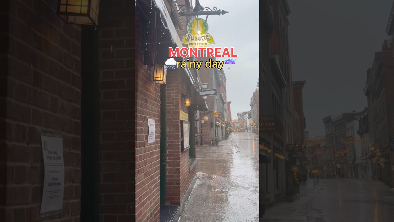 Rainy Day Magic in Old Montreal 🇨🇦🌧️ | Feels Like a European Street 