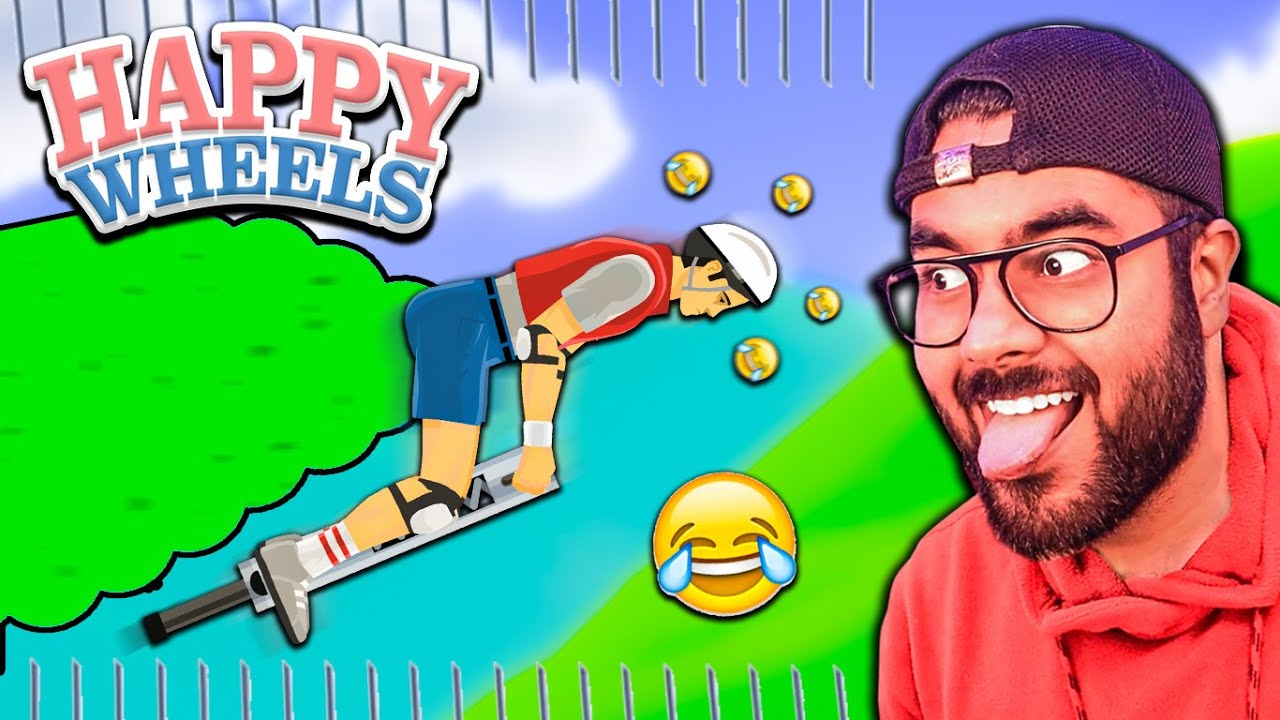 🤣 HAPPY WHEELS!!! is SO FUN!!! 🤣| Hitesh KS