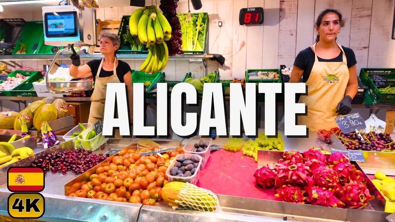 &iquest;Por que todos visitan el Mercado Central de ALICANTE? | Walking Tour en 4K