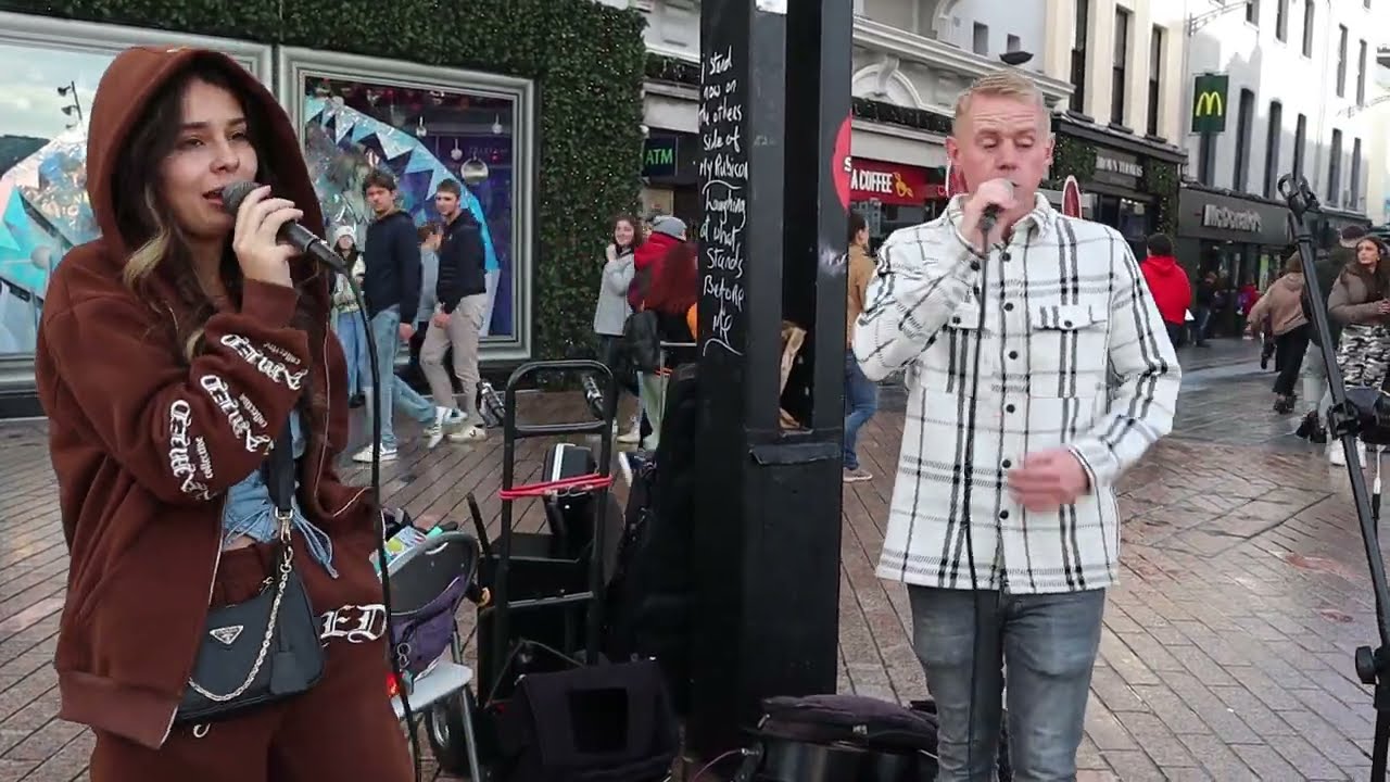 Saibh Skelly Steps Out Of The Audience In Cork To Join Local Busker Dylan Brickley for 
