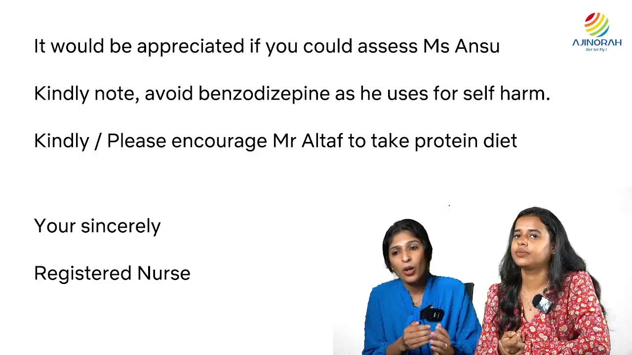 OET WRITING  CASE NOTE DISCUSSION
