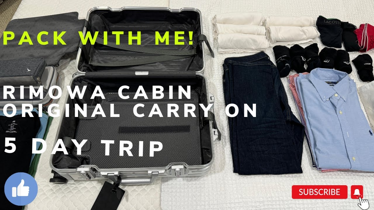 Pack With Me! - Rimowa Original Cabin Aluminum - 5 Day Trip - What/How I Pack Without Packing Cubes