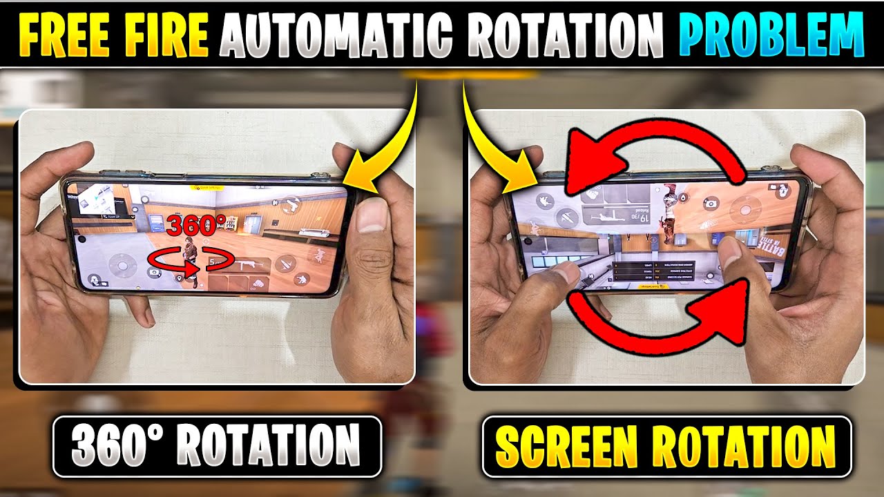 How To Solve Free Fire Screen Rotation Problem After Update | FF 360 / 180 Degree Rotation Problem