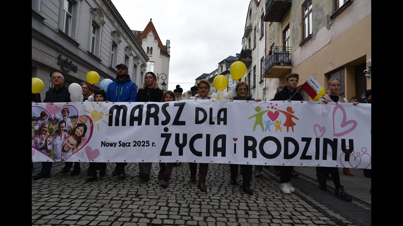 Diecezjalny marsz dla życia i rodziny - różaniec na ulicach Nowego Sącza