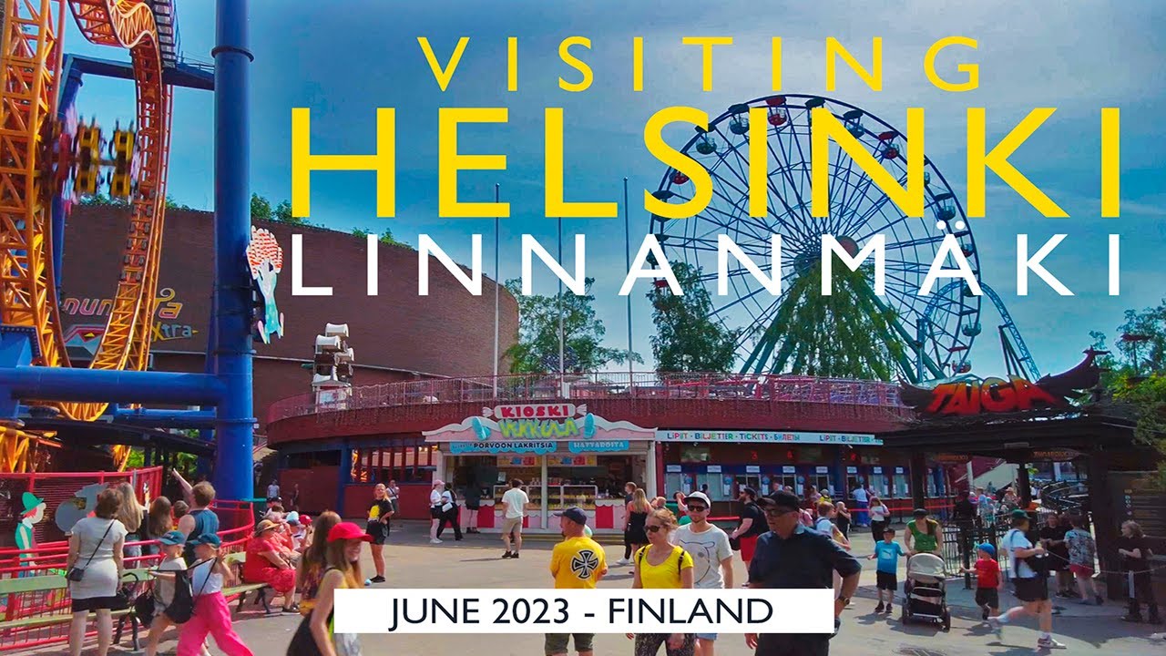 Helsinki Walk: Linnanmäki Amusement Park, June 2023, Finland [4K]