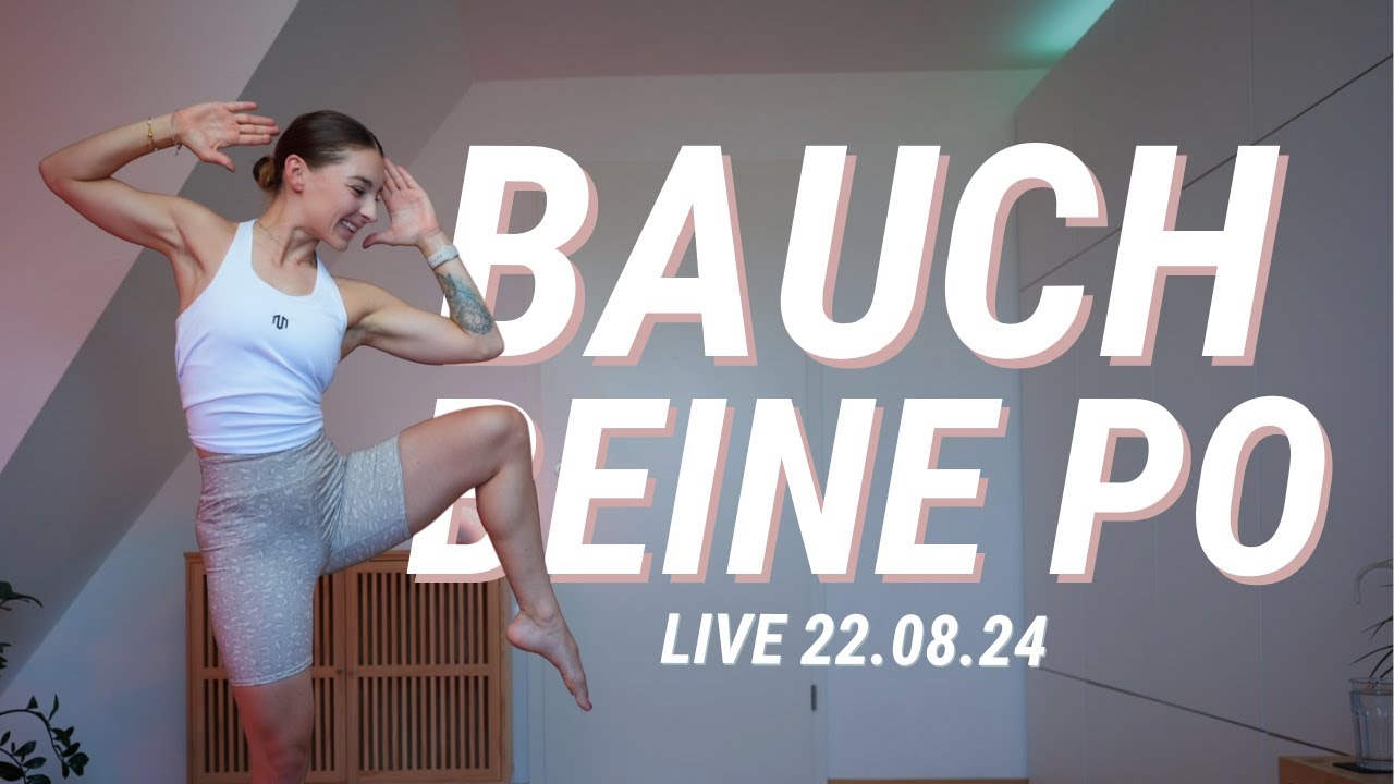 Bauch Beine Po auf Musik | Live Training 22.08.24 | 45 Min. | kein Equipment