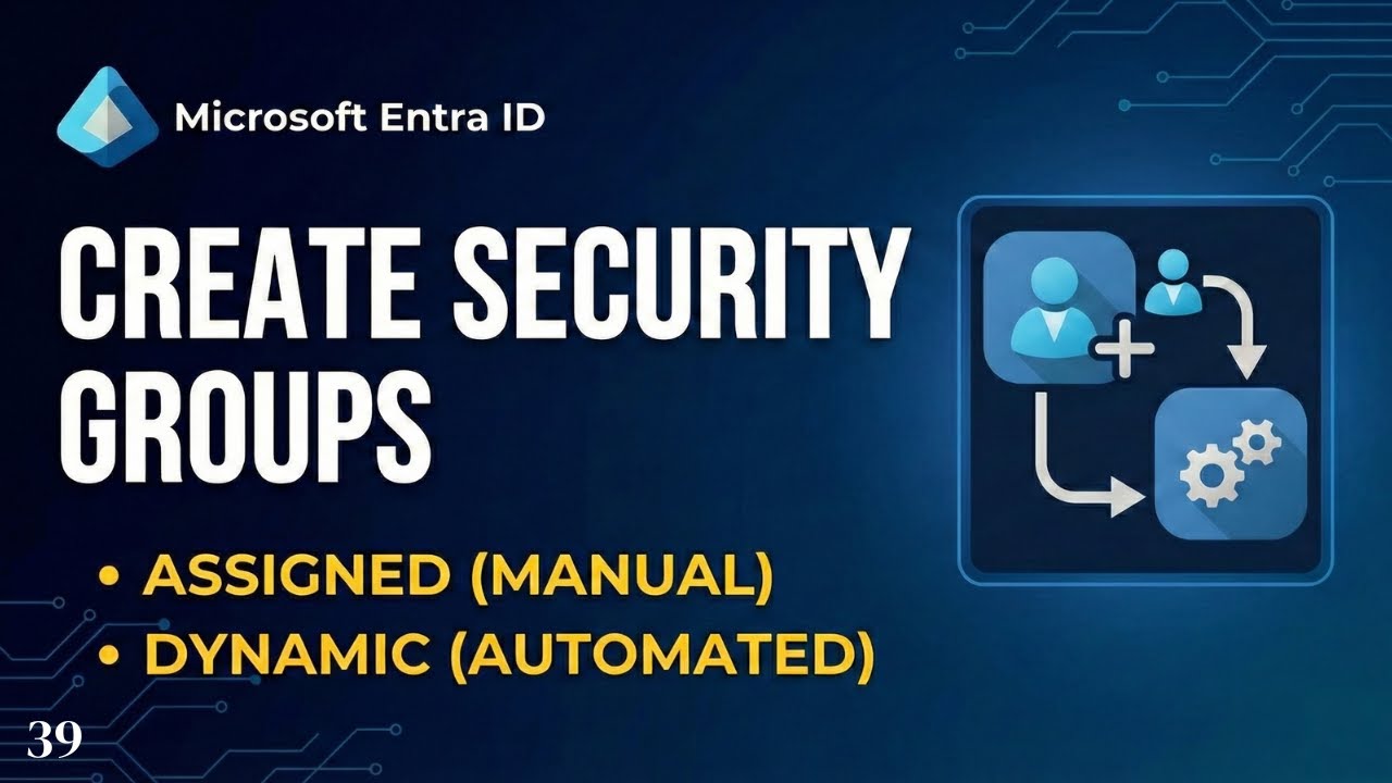 How to create Assigned and Dynamic Security Groups Entra ID | Azure Administrator (AZ-104) Part 39
