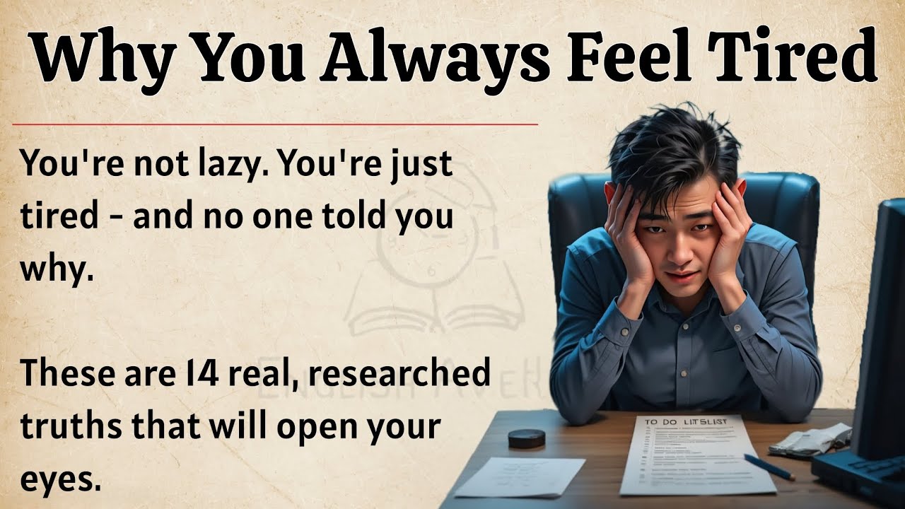 Why You Always Feel Tired? || Graded Reader || Improve Your English Fluency ✅️ 