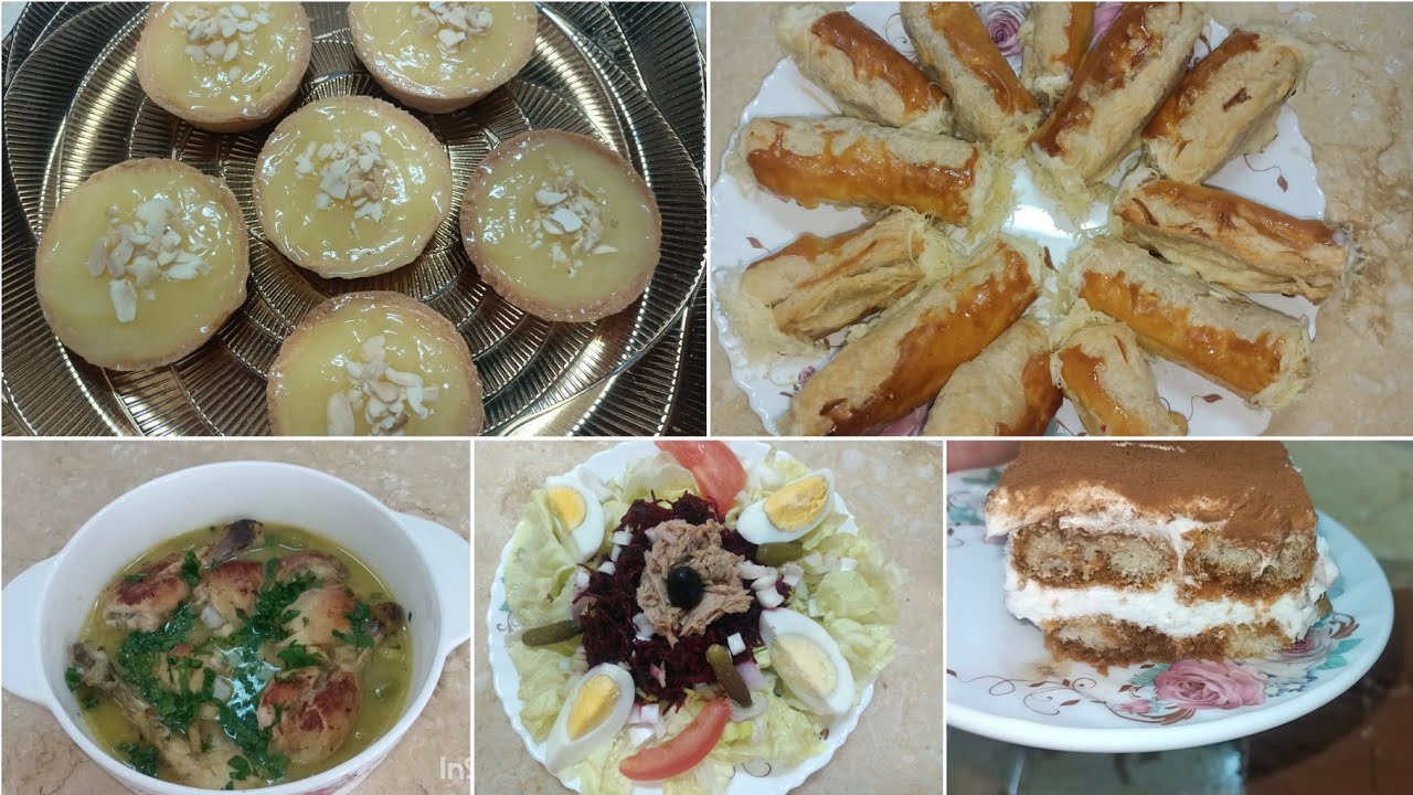 بناتي فالكوزينة👌تيراميسو بأسهل طريقة/ مونشو بكريمة الجبن/تارتولات بالليمون🍋