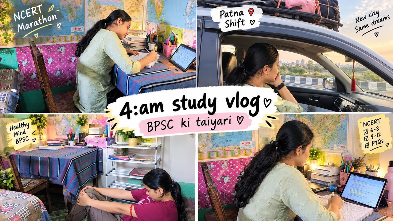 Shifting to Patna for BPSC Preparation 📚 | NCERT Marathon + Study Vlog #73rdBpsc #shiftingpatna 