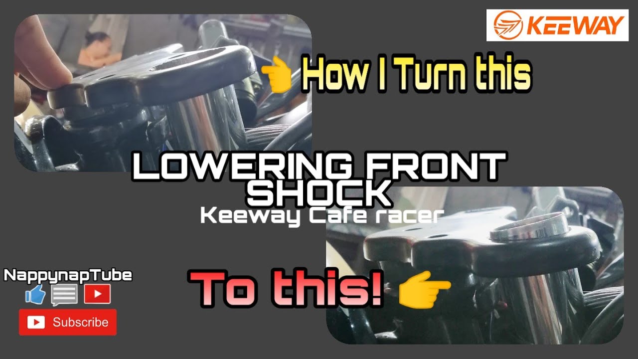 DIY| Lowering Front shock| Keeway Cafe racer| (Artwork)