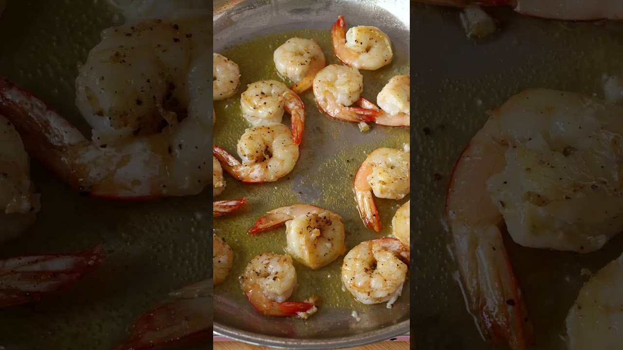 Garlic butter prawns - ASMR