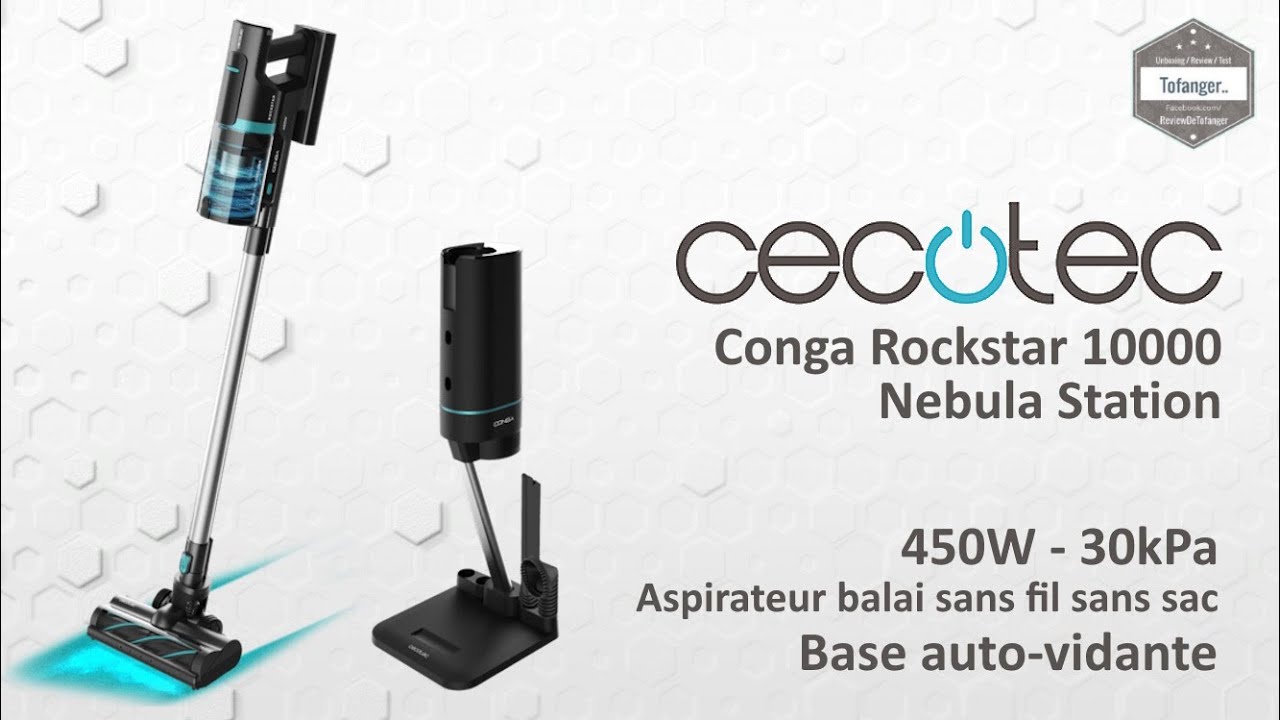 Cecotec Conga Rockstar 10000 Nebula Station — беспроводной стержневой пылесос с самоопорожняющейся