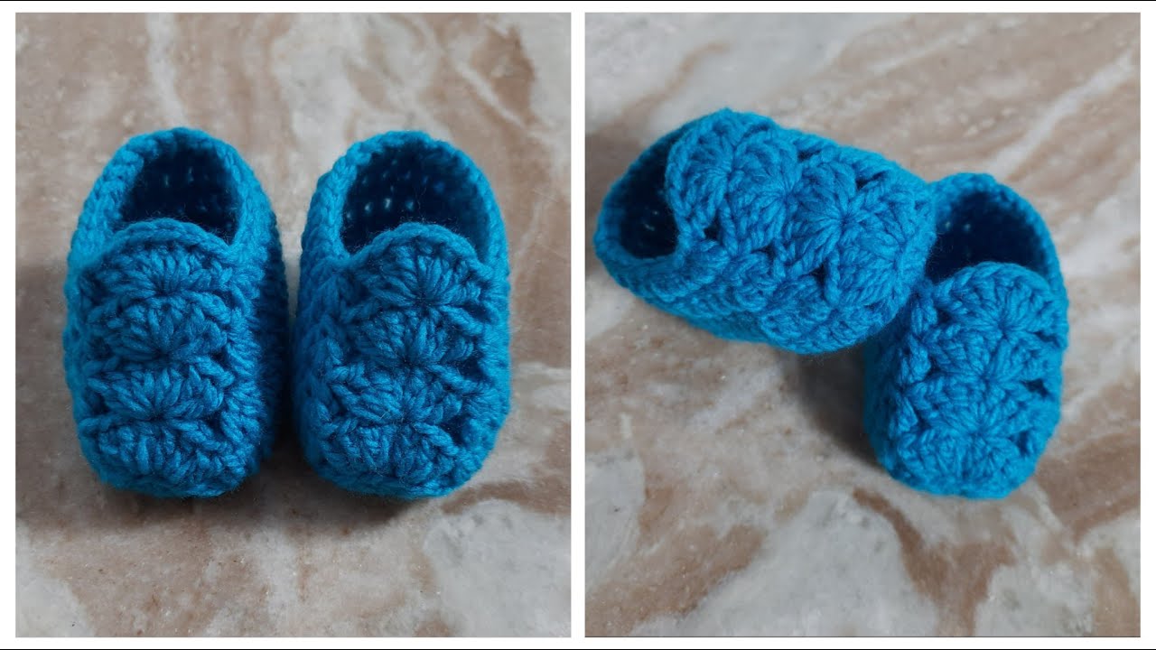كروشيه لكلوك /سليبر/حذاء/ جوارب للمبتدئين سهل وبسيط/Crochet baby shoes