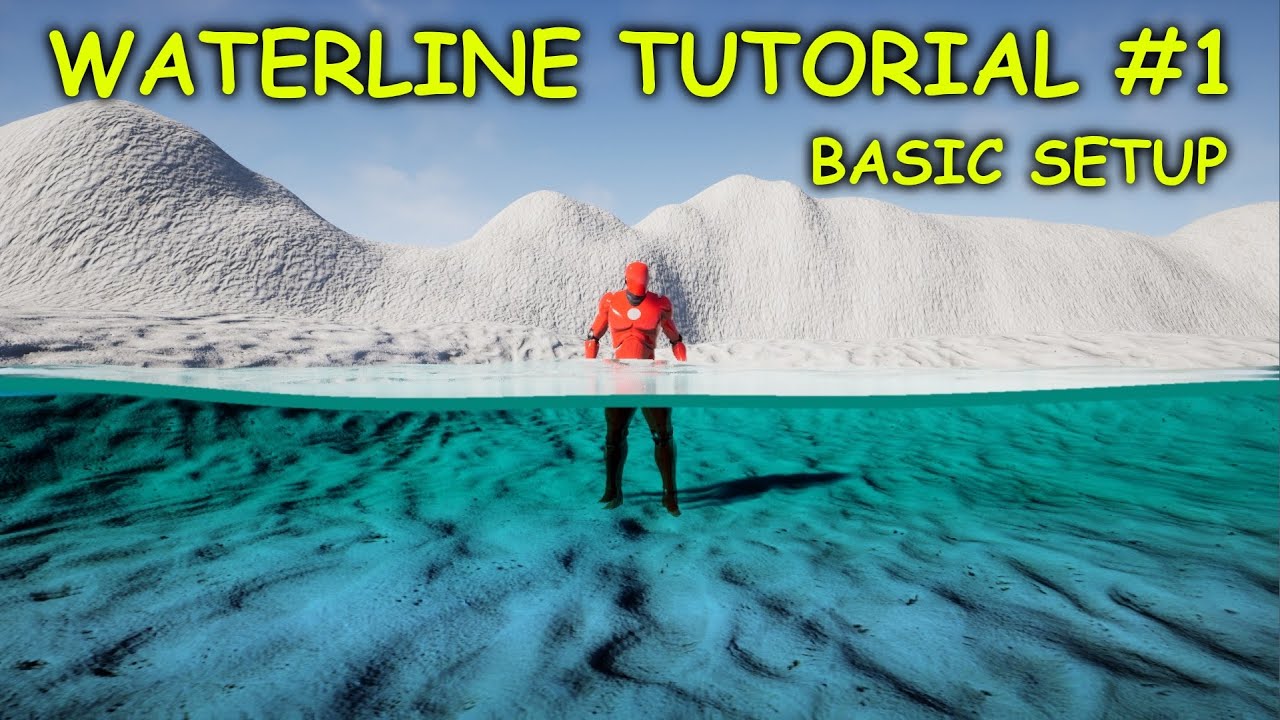 UE4 Tutorial Water Line #1 -  Creating a BASIC waterline with half under water split post process