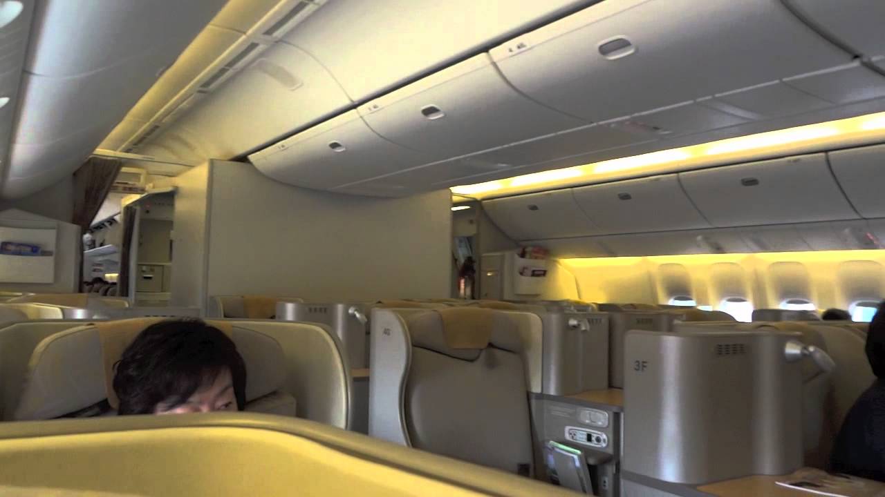 Asiana Business Class 777-200. Seoul to Hong Kong