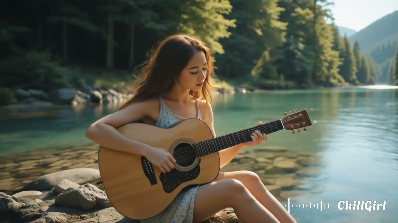 Acoustic Serenity by the Lake 🌿 | Peaceful Guitar Instrumental for Relaxation & Study