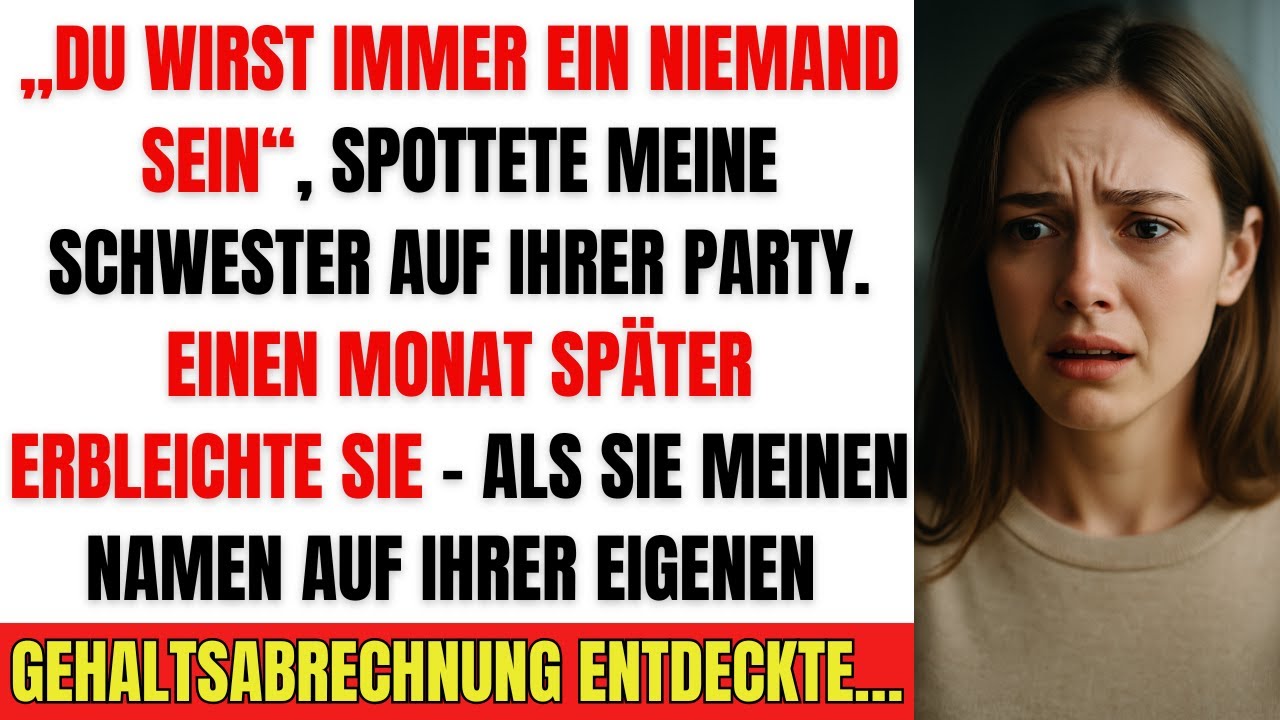 Sie nannte mich einen Niemand – bis sie MEINEN Namen auf ihrer Gehaltsabrechnung sah