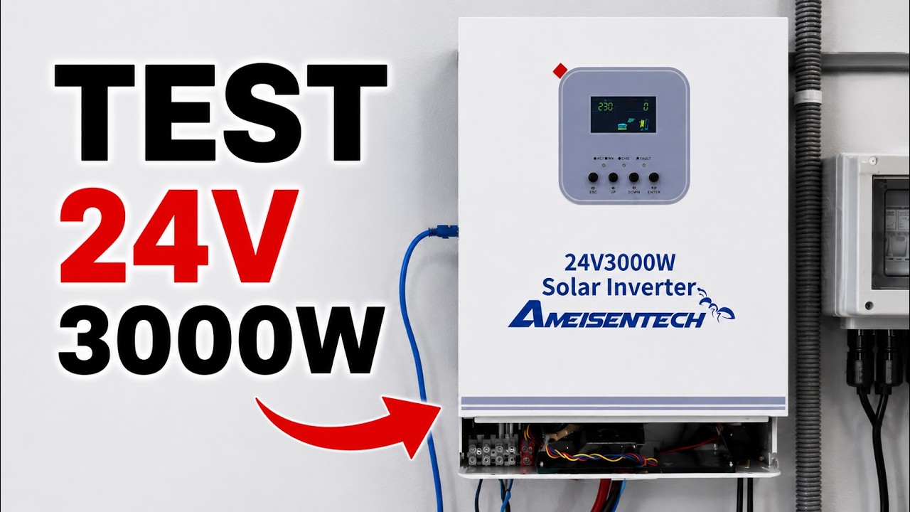 Falownik 3000W 24V GA3024CHW  za około 700 zł? Test taniego falownika offgrid LiFePO4 na działkę