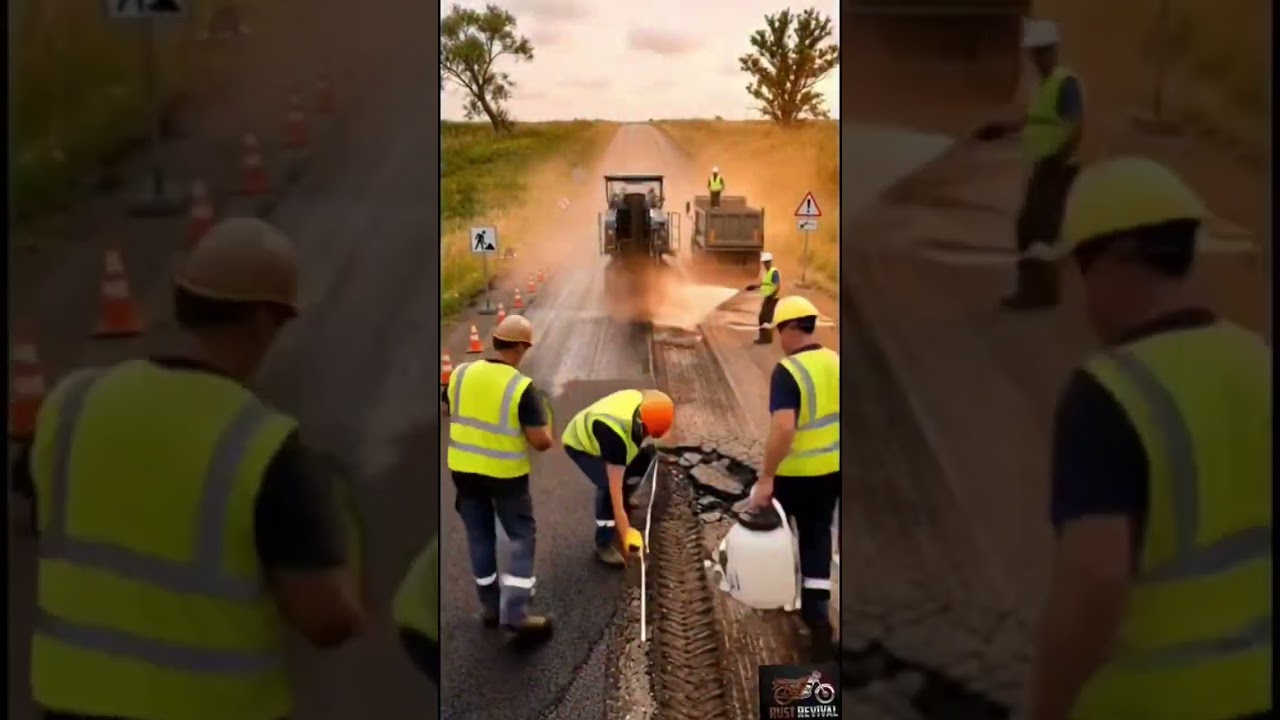 Satisfying Road Restoration Transformation | Broken Road to Perfect Highway 🚧✨